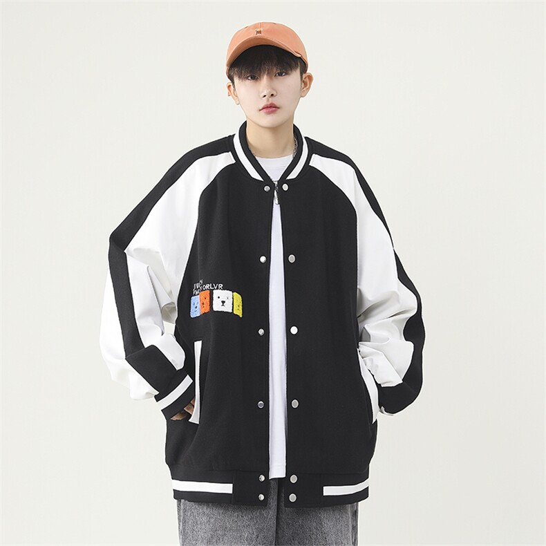 男士休闲夹克外套秋季潮牌连帽青少年棒球服秋装JK06622-P95,男装夹克,星座308B-2