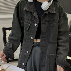 美式ins设计感工装风大口袋复古牛仔外套潮炸街秋季C448-P80，男装工装外套，星座911-2(原星座613-2）