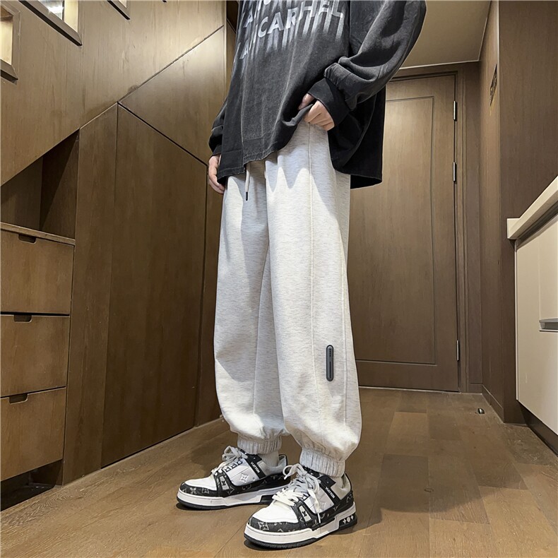 控价69潮流韩版纯色束简约脚休闲裤宽松大码长裤K80022P-35,男装休闲裤,电商A128