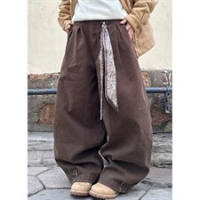 美拉德咖色高腰阔腿休闲男春秋2026新款宽松直筒工装裤子CAH912，男装工装外套，星座516A