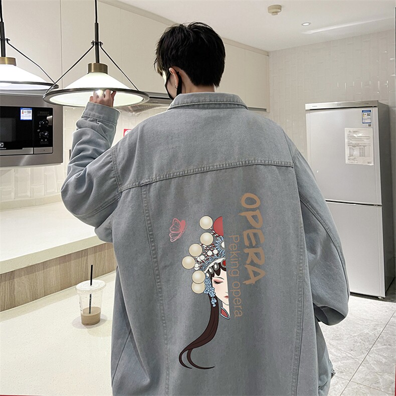 牛仔夹克男大码牛仔外套男茄克NJ77161-P60加绒款-P75,男装夹克,电商A040