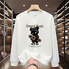 男士美式重磅卫衣秋季衣服圆领长袖上衣潮牌2025新款春秋大码男装，男装卫衣，星座1210-1