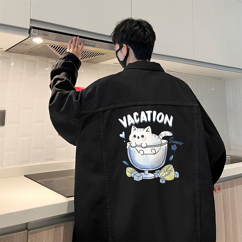 牛仔夹克男大码牛仔外套男茄克NJ77408-P60,男装夹克,电商A040