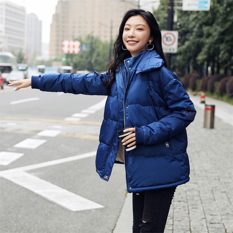 时尚保暖羽绒服女款冬季新款个性双翻领设计显瘦百搭外套,女装羽绒服,阿舍尔精品