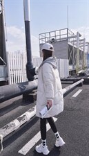 冬季新款假两件羽绒服，女装羽绒服，摩登风暴