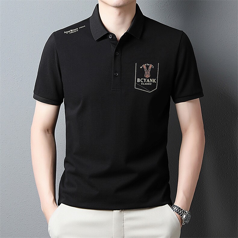 BJ2340钱塘2020-2夏季新款中青年男士短袖翻领上衣时尚潮流T恤P57,男装T恤,钱塘207-2