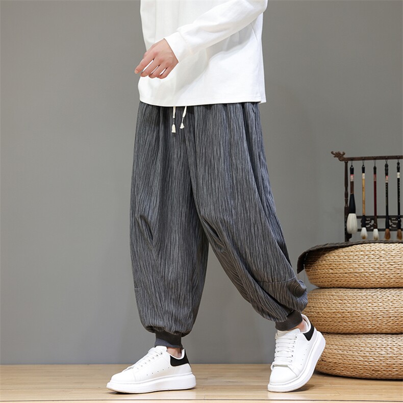 风秋冬季灯芯绒休闲裤男大码阔腿束脚灯笼哈伦裤219-WK18-P55，男装休闲裤，星座219