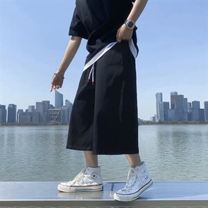 夏季薄款潮牌牛仔七分裤男ins韩版潮流百搭宽松休闲短裤N969-P38图片