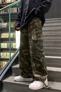 2025新款四季通用迷彩裤纯棉长裤港风宽松休闲裤 XZ212-QK133-P38图片