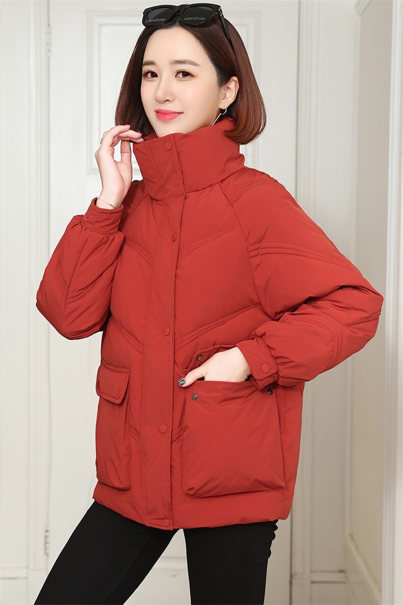 时尚简约大气棉服外套显瘦保暖女士冬装新款,女装棉衣/棉服,雪樱依海