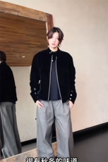 现货网络图慎用【EME】摩登年代复古绒皮哈灵顿外套JK78089特P80，女装短外套，星座226-2