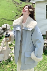 现货加绒加厚毛毛外套2C007-175-P235-K358，女装棉衣/棉服，2C007