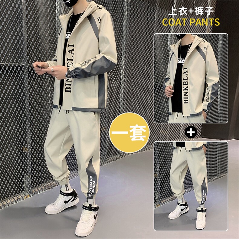 工装外套男装休闲运动套装男士夹克韩版潮流衣服D03图片