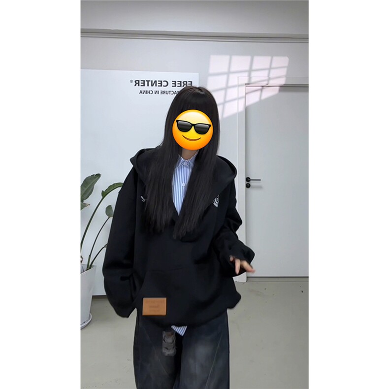视频截图慎用!图片只做展示大货已到美式大V领连帽卫衣WY78069P65图片