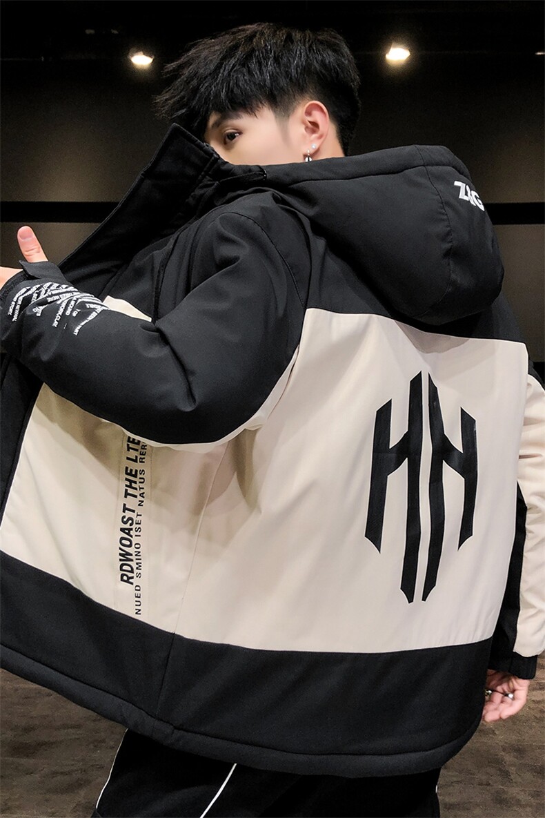 冬装男加厚棉衣连帽潮流保暖宽松外套上衣棉袄流行棉服Y9126-P75,男装棉衣,星座610（原A335）