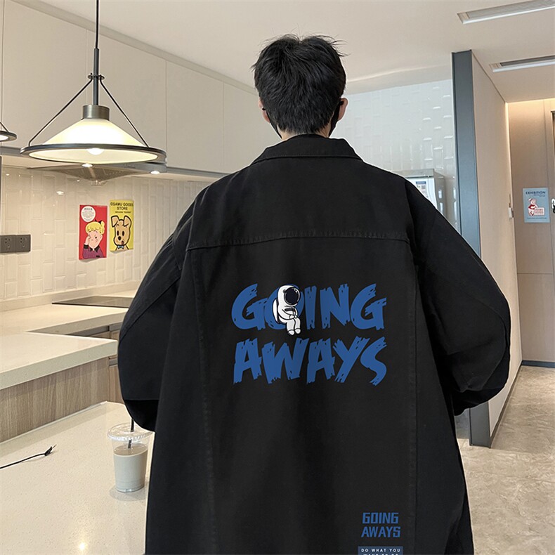 牛仔夹克男大码牛仔外套男茄克 NJ77230-P60加绒款-P75图片