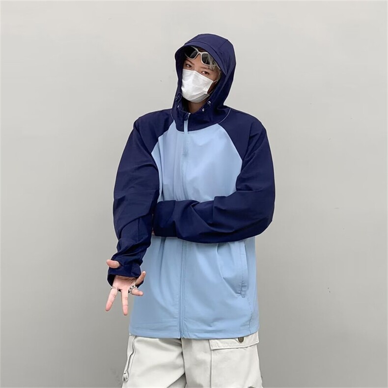 夏季轻薄透气凉感夹克2024新款户外冰丝防晒衣男 现货 W8252-P40图片