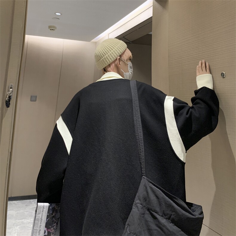 夹克男秋季ins港风拼色外套潮流痞帅休闲针织上衣JK056-P55,男装夹克,星座308B-2
