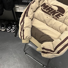 美式复古立领刺绣加厚棉服男女情侣款潮牌宽松面包服外套，男装棉衣，星座506A