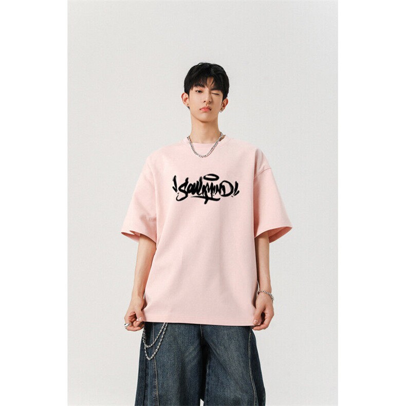 夏季新款潮男T恤230克精梳短袖T恤双层螺纹三本针，男装T恤，星座203-1