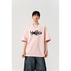 夏季新款潮男T恤230克精梳短袖T恤双层螺纹三本针，男装T恤，星座203-1