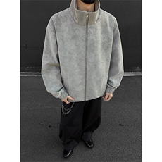 美式扎染夹克春季立领棒球设计感上衣外套男女C64152-TP65不，男装夹克，电商A102