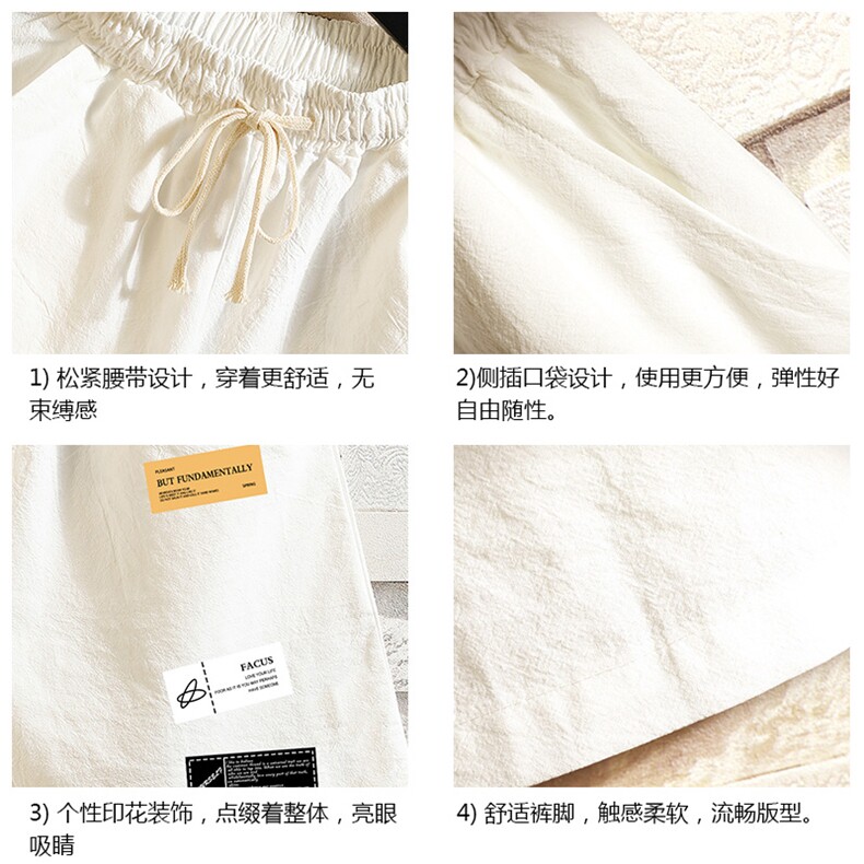 YD33118-P25亚麻短裤男大码棉麻五分裤男中裤沙滩裤砖墙挂拍,男装休闲裤,电商A040A