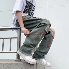 2024美式牛仔裤男款直筒长裤潮N1005P40，男装牛仔裤，星座1116-2