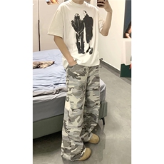 XZ612-K782-P65控88美式复古迷彩工装裤街舞滑板hiphop休闲长裤，男装工装外套，星座612