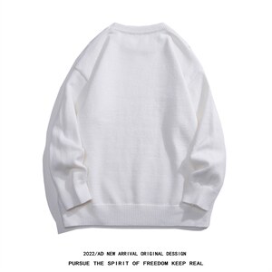 白底22秋冬新款趣味小女孩设计感圆领保暖套头毛衣M1055P50控68图片