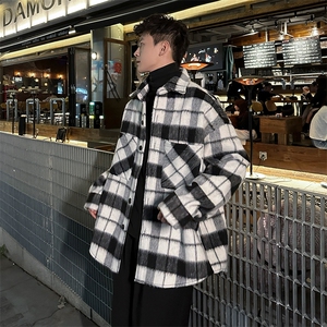 秋冬经典格子休闲男大百搭夹克男 A071-L24-P75图片