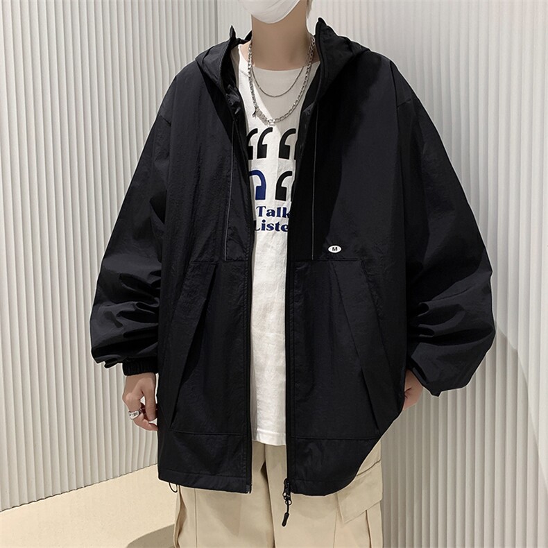 A674-P60日系户外防风连帽外套冲锋衣潮牌街头百搭宽松夹克男,男装夹克,星座512-6