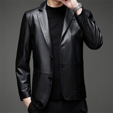 BAMJ-16018钱塘2020-2春秋季男士时尚休闲帅气中年外套P570，男装皮衣，钱塘207-2