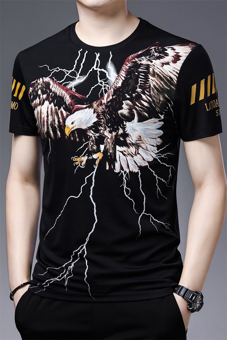 夏季男士短袖T恤青年休闲绅士修身体恤免烫商务,男装T恤,电商B360