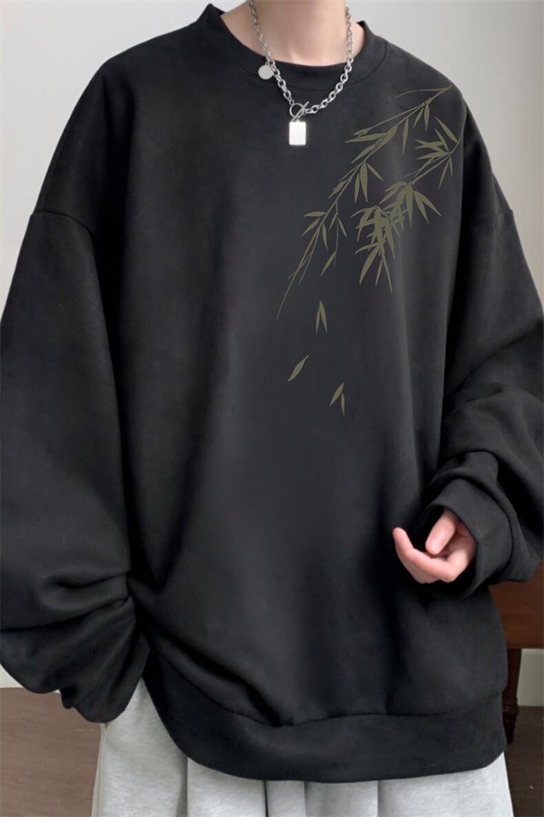 麂皮绒卫衣男大码重磅长袖t恤男JW81382-P35,男装卫衣,电商A040