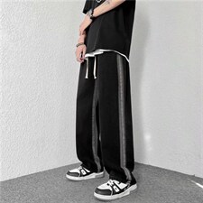 美式复古扎染直筒牛仔裤宽松版高街头阔腿拖地长裤男潮N1499-P45，男装牛仔裤，星座1008
