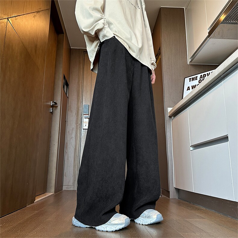 秋冬加厚灯芯绒半松紧休闲长裤K840特P45控68,男装休闲裤,电商A309