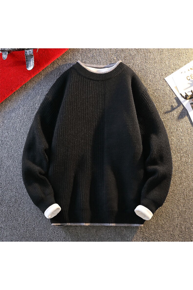 2024【新品】秋冬圆领毛衣男士针织打底衫潮流百搭-M5090-P48,男装针织衫/毛衣,星座1105
