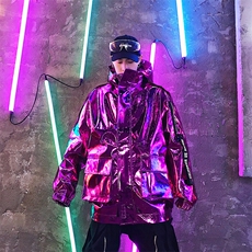 【2025秋冬】骚男hiphop舞台装演出PU皮夹克外套潮牌KK200P125，男装夹克，星座1114（原A254）