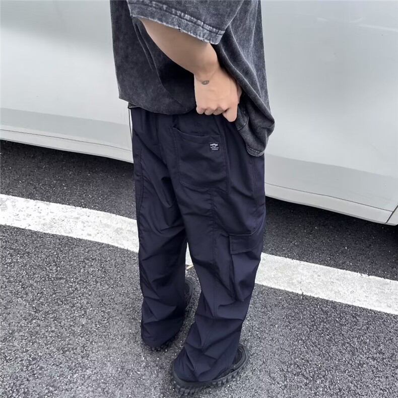 休闲裤男士韩版潮流高街帅气口袋2024夏季新款ins长裤K5617-P37,男装休闲裤,星座412-2
