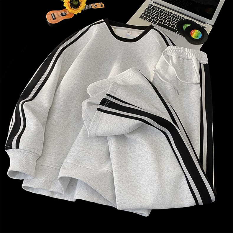 新品283-P55秋季新款圆领卫衣长袖套装青少年学生长裤两件套装,男装休闲套装,星座1018