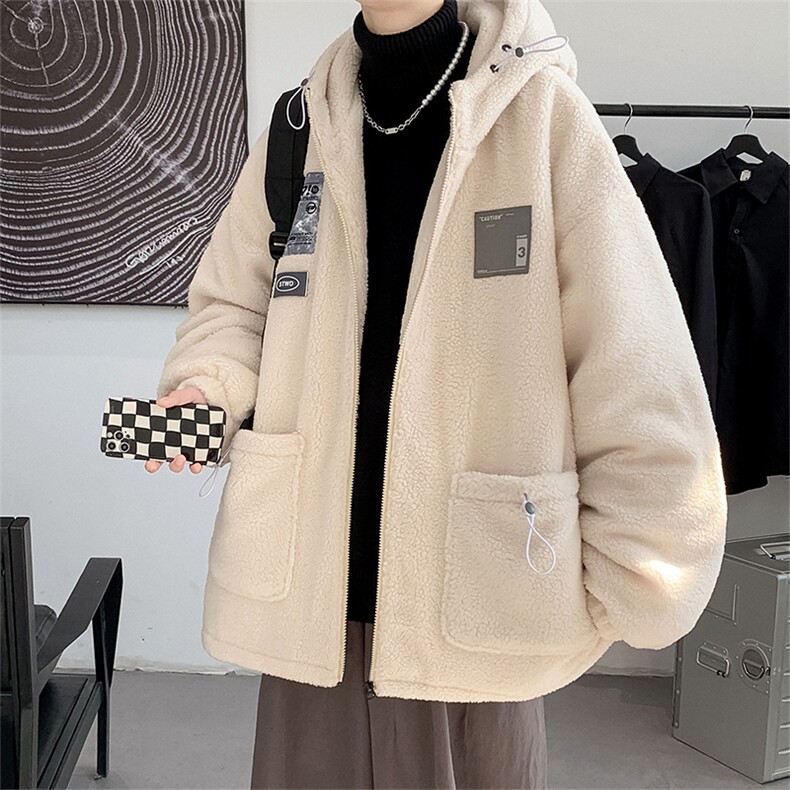 2024冬新款日系外景羊羔毛加厚连帽棉衣棉服YG402-P120控150,男装棉衣,星座914-3