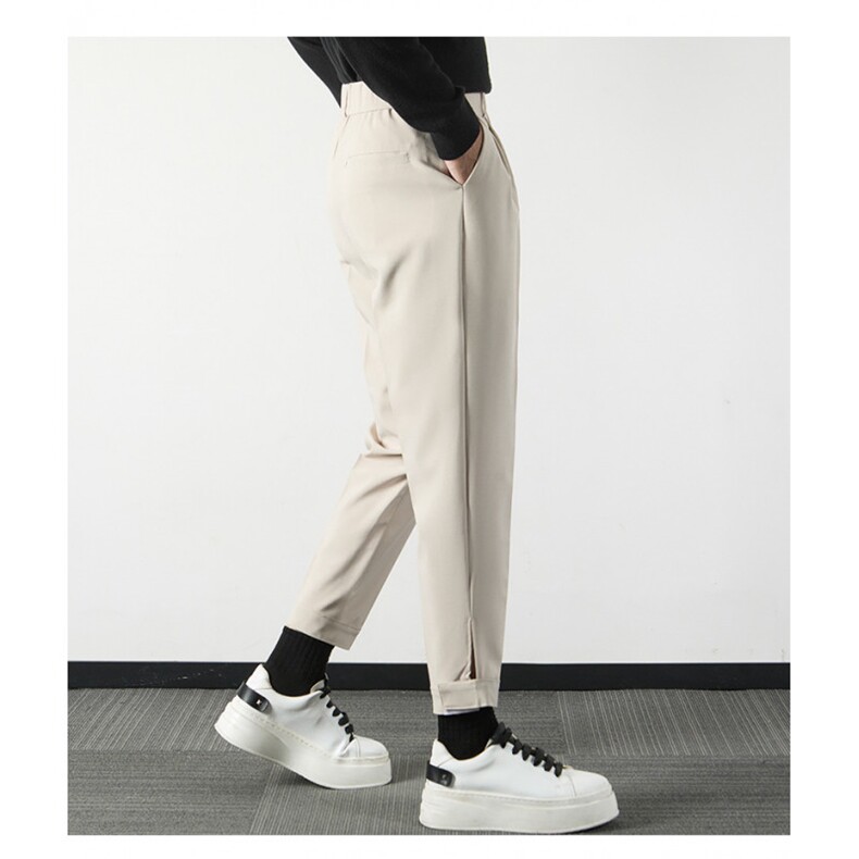 春秋款休闲西裤男士修身直筒九分裤子夏季商务垂感西装裤K20/P44，男装西裤，星座506