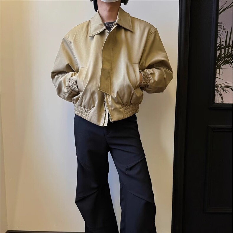 男士外套修身痞帅春秋季男装美式工装潮牌男款拉链夹克潮JKX09,男装夹克,星座516A