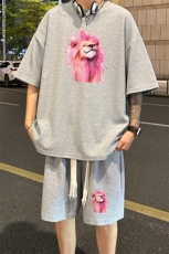 套装！华夫格套装短袖T恤短裤男HTZ528-特p：38，男装牛仔裤，电商B371