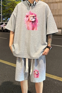 套装！华夫格套装短袖T恤短裤男 HTZ528-特p：38图片