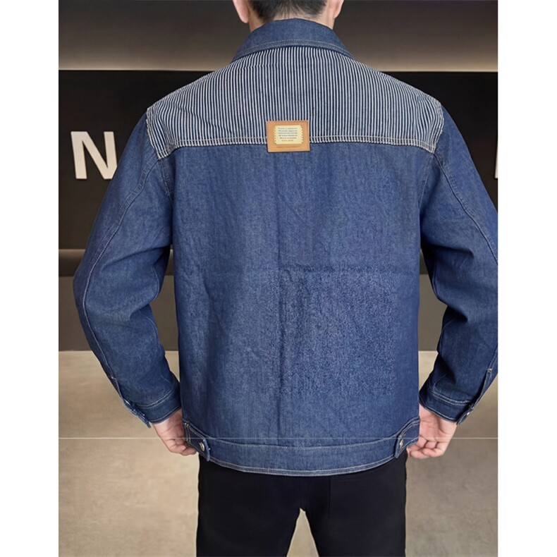 春秋2026轻熟抖音小伙休闲牛仔拼色夹克店主风A236-JK5028-P115,男装夹克,电商A236