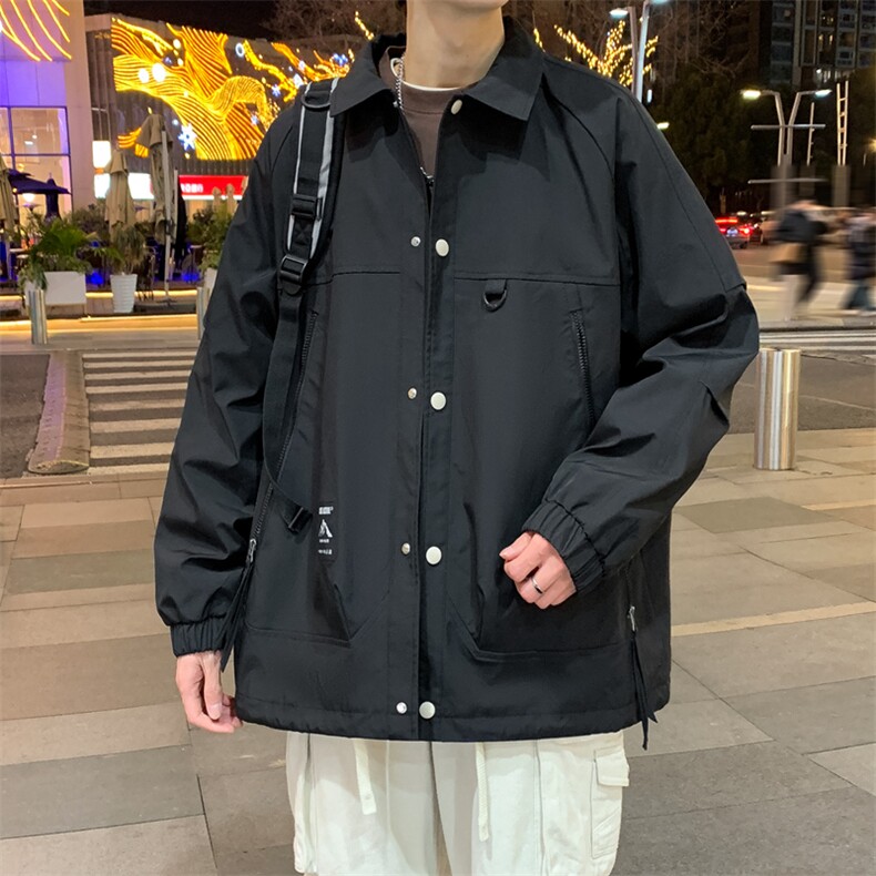 春季新款男士连帽冲锋衣外套款美式休闲工装夹克JK180-P75,男装夹克,星座308B-2