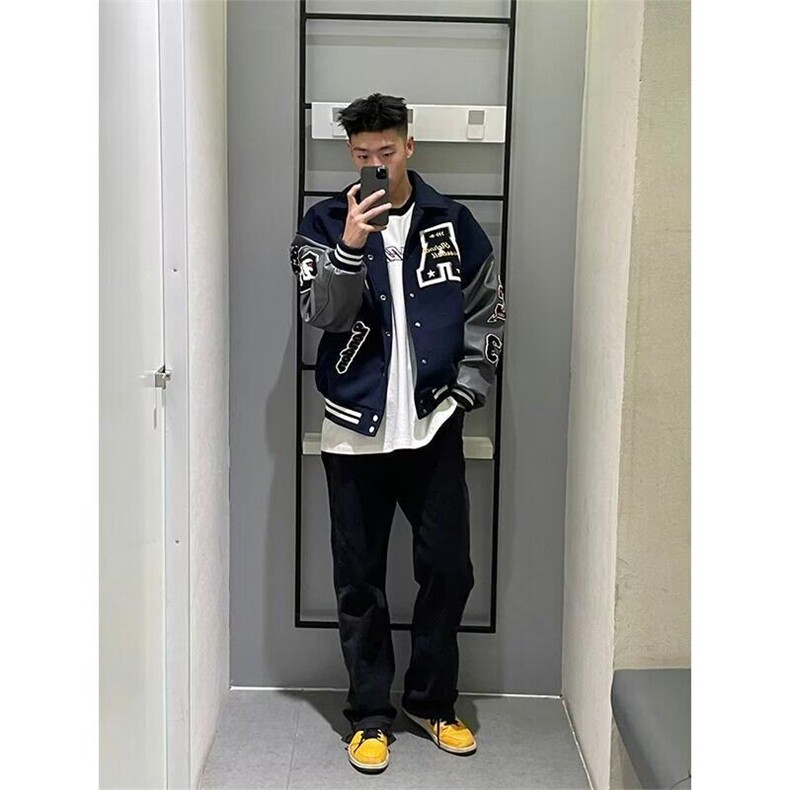 【有货】DJK608-P65美式刺绣棒球服外套男女同款新款潮牌薄款夹克,男装夹克,星座603-2