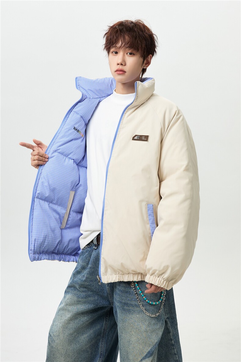 XZ-230-1MY700男模无影墙百搭格子刺绣双面穿休闲面包服P118控158,女包手腕包,星座230-1